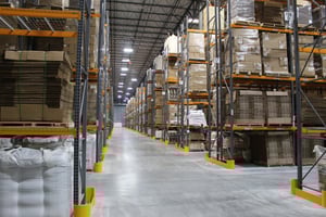 Interior of 3pl warehouse facility in Kansas City, Missouri