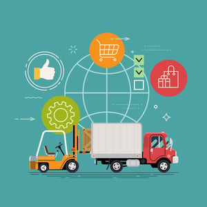 3PL Supply Chain Management Illustration - Smart Warehousing