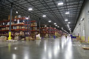 Interior of warehousing facility in Indianapolis, IN, offering 3pl logistics solutions