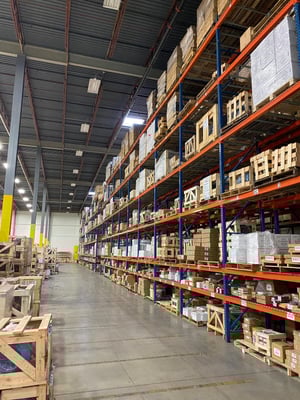 Interior of warehousing and fulfillment facility in Orlando, Florida