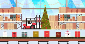 Illustration of Holiday Logistics - Smart Warehousing